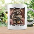 Bookish Mom Raccoon I Live Here Now Library Book Lover Graphic Print Coffee Mug Gifts ideas Bookish Mom Raccoon I Live Here Now Library Book Lover Graphic Print Coffee Mug Gifts ideas