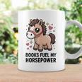 Books Fuel My Horsepower Cute Reading Pony Graphic Print Coffee Mug Gifts ideas