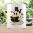Books Ghost Reading Book Halloween Library Cat Fall Graphic Print Coffee Mug Gifts ideas