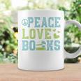 Books Peace Love Bookworm Book Nerd Book Lover Reading Graphic Print Coffee Mug Gifts ideas