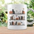Cat Book Lover Halloween Cute Spooky Reading Premium Tri-Blend Graphic Print Coffee Mug Gifts ideas