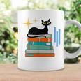 Cat And Books Retro Midcentury Mid Century Aesthetic Graphic Print Coffee Mug Gifts ideas