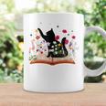 Cat Kitten Wildflower Book Pet Owner Librarian Graphic Print Coffee Mug Gifts ideas