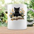 Cat Shirts For Women Book Lover Shirt Cute Cat And Book Premium Tri-Blend Graphic Print Coffee Mug Gifts ideas