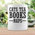Cats Tea Books Naps Cat Lover Graphic Print Coffee Mug Gifts ideas