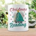 Christmas Is For Reading Books Christmas Tree Books Graphic Print Coffee Mug Gifts ideas