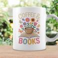 Coffee & Books Lover Wildflowers Boho Aesthetic Premium Tri-Blend Graphic Print Coffee Mug Gifts ideas