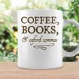 Coffee Books & Oxford Commas Funny Grammar Nerd Gift Graphic Print Coffee Mug Gifts ideas
