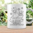 Coloring Book Style Blank Merry Christmas Tree Reindeer Graphic Print Coffee Mug Gifts ideas Coloring Book Style Blank Merry Christmas Tree Reindeer Graphic Print Coffee Mug Gifts ideas