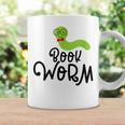 Cute Book Worm Reading Lovers Graphic Print Coffee Mug Gifts ideas
