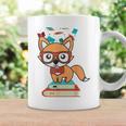 Cute Fox Smart Nerdy 1st Day School Teachers Students Books Graphic Print Coffee Mug Gifts ideas