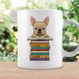 Cute French Bulldog Reading On Pile Of Books Graphic Print Coffee Mug Gifts ideas Cute French Bulldog Reading On Pile Of Books Graphic Print Coffee Mug Gifts ideas