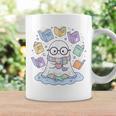 Cute Ghost Reading Books Spooky Magical Tales Witchy Graphic Print Coffee Mug Gifts ideas