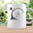 Cute Ghost Swinging Reading Book Halloween Ghost Costume Graphic Print Coffee Mug Gifts ideas