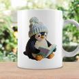 Cute Penguin Reading Book Faux-Crochet Print Graphic Print Coffee Mug Gifts ideas