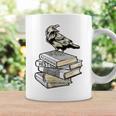 Dark Academia Aesthetic Raven Crow On Old Vintage Books Graphic Print Coffee Mug Gifts ideas