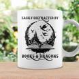 Easily Distracted By Books & Dragons Librarian Book Lover Graphic Print Coffee Mug Gifts ideas Easily Distracted By Books & Dragons Librarian Book Lover Graphic Print Coffee Mug Gifts ideas