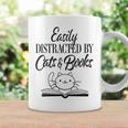 Easily Distracted By Cats & Books Cute Cat Book Lover Graphic Print Coffee Mug Gifts ideas Easily Distracted By Cats & Books Cute Cat Book Lover Graphic Print Coffee Mug Gifts ideas