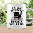 Easily Distracted By Cats And Books Cat Book Lover Graphic Print Coffee Mug Gifts ideas Easily Distracted By Cats And Books Cat Book Lover Graphic Print Coffee Mug Gifts ideas