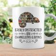 Easily Distracted By Chameleons And Books Graphic Print Coffee Mug Gifts ideas