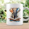 Elephant Reading Book Animal Art Print Graphic Graphic Print Coffee Mug Gifts ideas