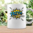 Faith Is My Superpower Fun Comic Book Christian Premium Tri-Blend Graphic Print Coffee Mug Gifts ideas