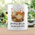 Fall Cat Ghosting You For Book Halloween Ghost Reading Graphic Print Coffee Mug Gifts ideas