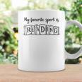 My Favorite Sport Is Reading Fun Book Fan Reader Sketch Art Graphic Print Coffee Mug Gifts ideas