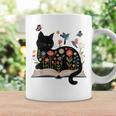 Floral Cat Reading Book Kitten Illustration Graphic Print Coffee Mug Gifts ideas Floral Cat Reading Book Kitten Illustration Graphic Print Coffee Mug Gifts ideas