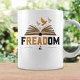 Freadom Anti Banned Books Lovers Reading Librarian Bookworm Graphic Print Coffee Mug Gifts ideas