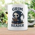 Grim Reader Dark Humor Read Book & Library Lovers Graphic Print Coffee Mug Gifts ideas