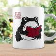Grumpy Frog Book Lover Librarian Anime Japanese Graphic Print Coffee Mug Gifts ideas