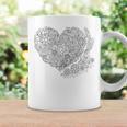 Heart Shaped Adult Coloring Book Style FashionShirt Graphic Print Coffee Mug Gifts ideas