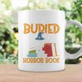 I’d Rather Be Buried In A Horror Book Spooky Skull Book Fan Graphic Print Coffee Mug Gifts ideas