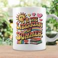 I'm The Librarian Of Summer Groovy Rainbow Retro Book Lover Graphic Print Coffee Mug Gifts ideas