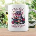 Just A Girl Who Loves Books And Wolves Librarian Teacher Graphic Print Coffee Mug Gifts ideas