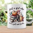 Just a Girl Who Loves Fall And Books Pumpkin Spice Autumn Graphic Print Coffee Mug Gifts ideas