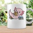 Kawaii Axolotl Pun Book Reader Graphic Print Coffee Mug Gifts ideas