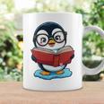 Kawaii Penguin In Cartoon Style With Book And Glasses Graphic Print Coffee Mug Gifts ideas Kawaii Penguin In Cartoon Style With Book And Glasses Graphic Print Coffee Mug Gifts ideas