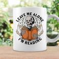 Leave Me Alone I'm Reading Skeleton Reading Book Bookish Graphic Print Coffee Mug Gifts ideas