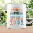 Librarian Born 1991 30th Birthday Book Lover Graphic Print Coffee Mug Gifts ideas