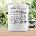 Library Card Due Date Stamp Book Lover Reading Vintage Read Graphic Print Coffee Mug Gifts ideas