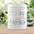 Library Card Vintage Book Due Date Bookish Rainbow Reading Graphic Print Coffee Mug Gifts ideas