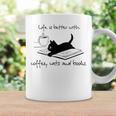 Life Is Better With Books Cats And Coffee Graphic Print Coffee Mug Gifts ideas