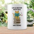 Life Is Better With Cats And Books Cat Graphic Print Coffee Mug Gifts ideas Life Is Better With Cats And Books Cat Graphic Print Coffee Mug Gifts ideas