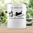 Life Is Better With Wine Cats And Books Graphic Print Coffee Mug Gifts ideas Life Is Better With Wine Cats And Books Graphic Print Coffee Mug Gifts ideas