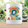 Take a Look It's In a Book Rainbow Reading Graphic Print Coffee Mug Gifts ideas