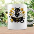 Mystic Cat With Spell Book Candle Flowers Witchcore Men Women Kids Graphic Print Coffee Mug Gifts ideas