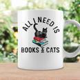 All Need Is Books & Cats Book Reader And Kittens Art Graphic Print Coffee Mug Gifts ideas
