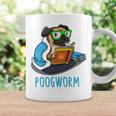 Nerdy Pug Reading Books Poogworm Pug Bookworm Graphic Print Coffee Mug Gifts ideas